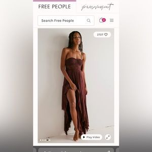 FP One Lumi Maxi Dress, Brown maxi dress